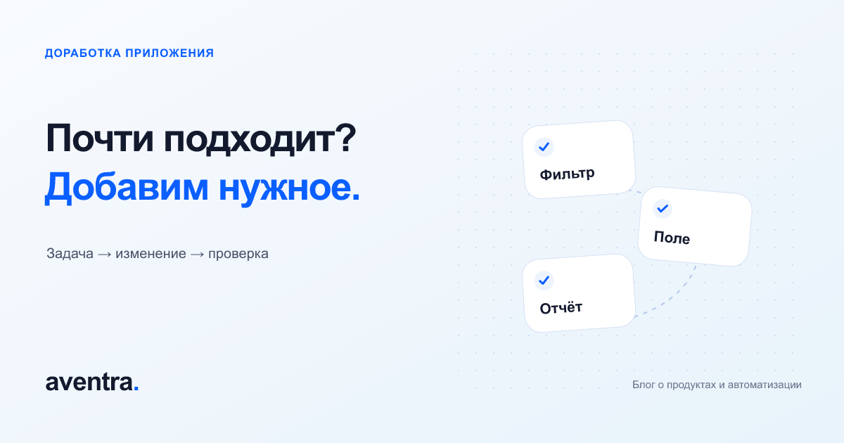 Доработка приложения: задача, новое поведение и проверка результата